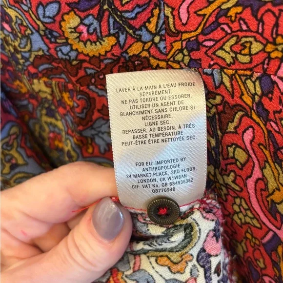 Maeve Anthropologie Multicolor Floral Midi Dress. Size 2. - Picture 7 of 9
